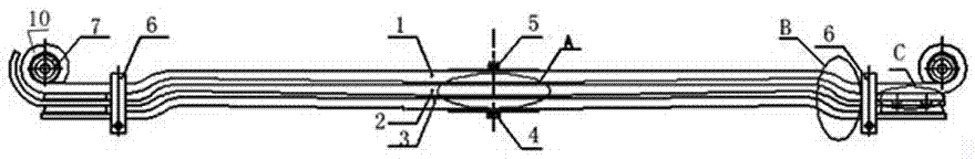 Variable cross section plate spring assembly