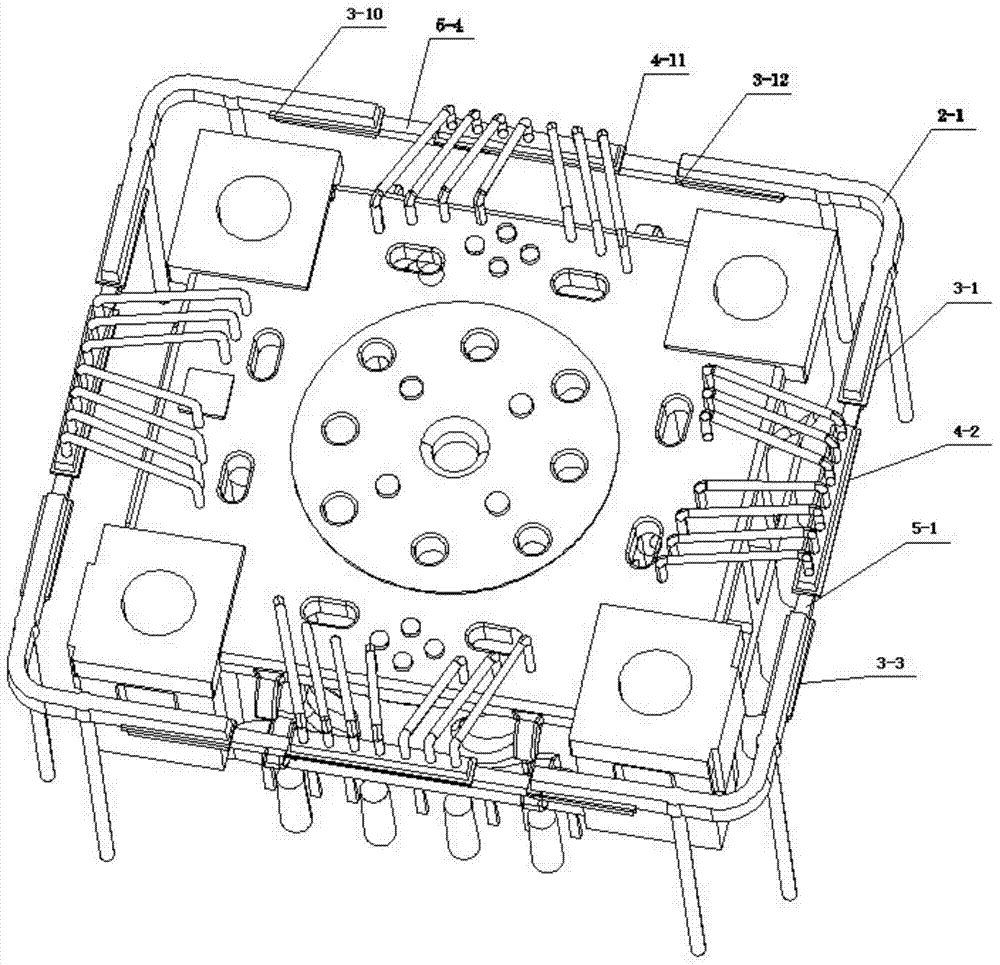 Casting method of hundred-ton ductile cast iron template casting for two-plate injection molding machine