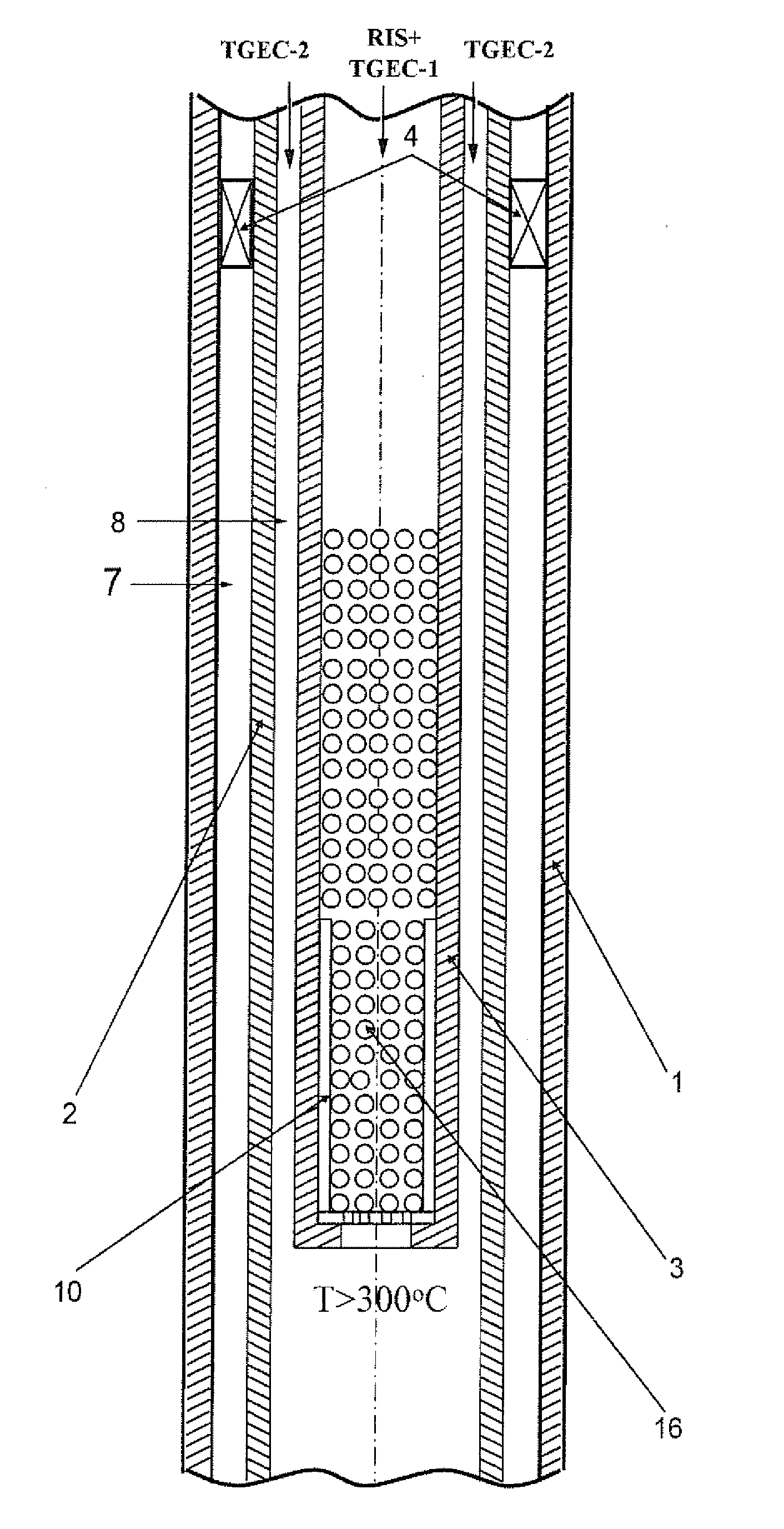 Gas evolving oil viscosity diminishing compositions for stimulating the productive layer of an oil reservoir