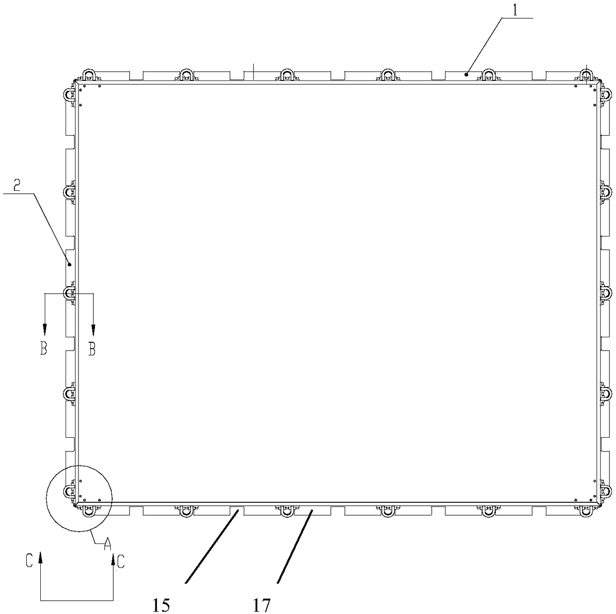 Air transportation packaging tray based on RFID technology