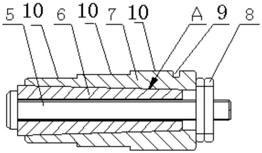 A combined adjusting pin shaft