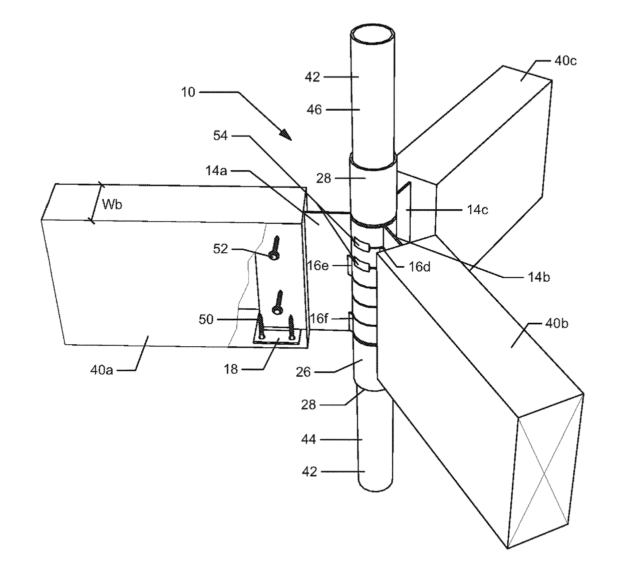 Building frame connector and method of use