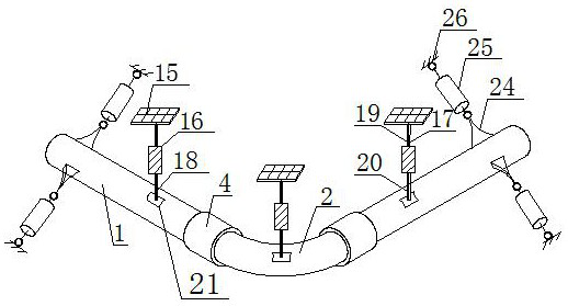 Large-diameter long-distance intelligent heat preservation combined pipeline structure and its construction method