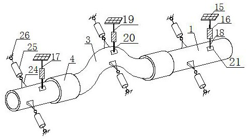 Large-diameter long-distance intelligent heat preservation combined pipeline structure and its construction method