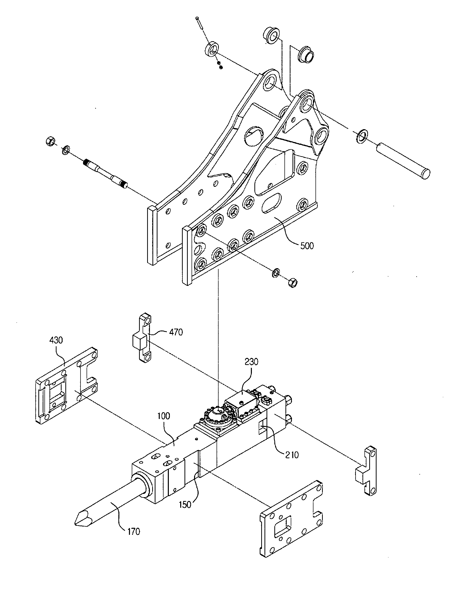 Hydrulic  breaker assembly