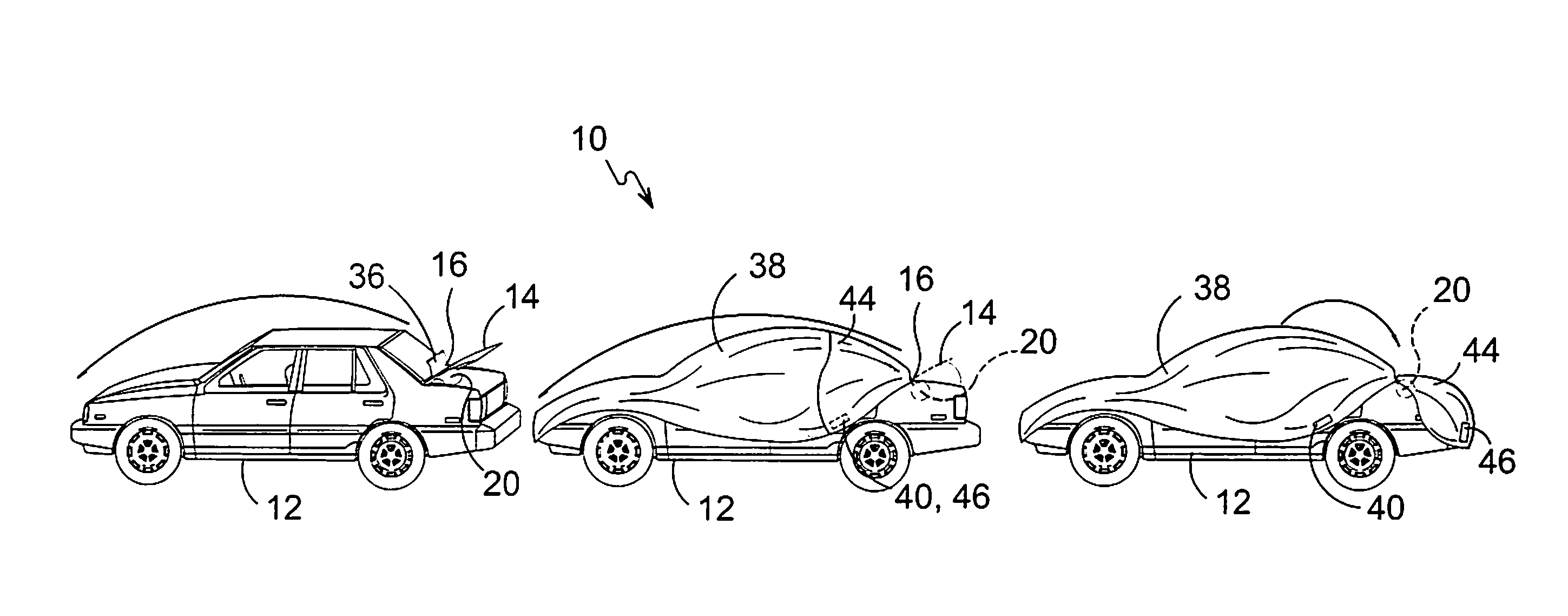 Vehicle protecting cover device