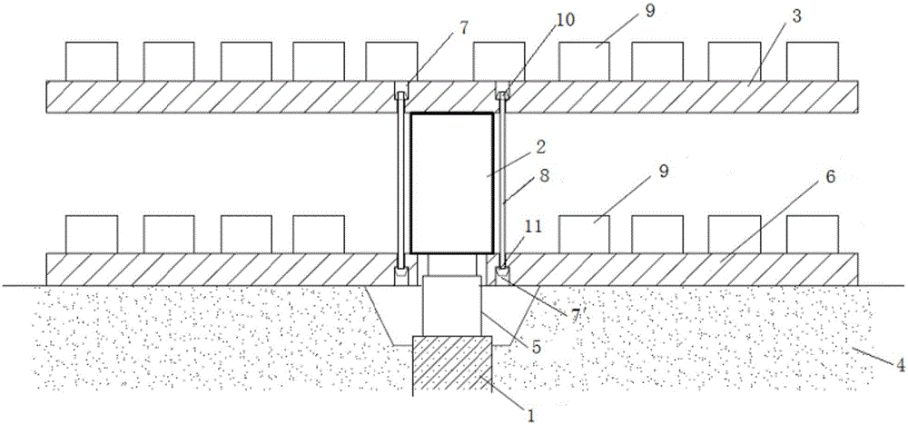 Vertical pressure-resistant static load test device for engineering piles