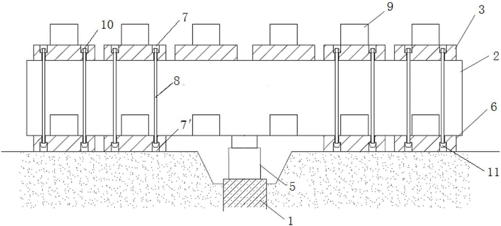 Vertical pressure-resistant static load test device for engineering piles