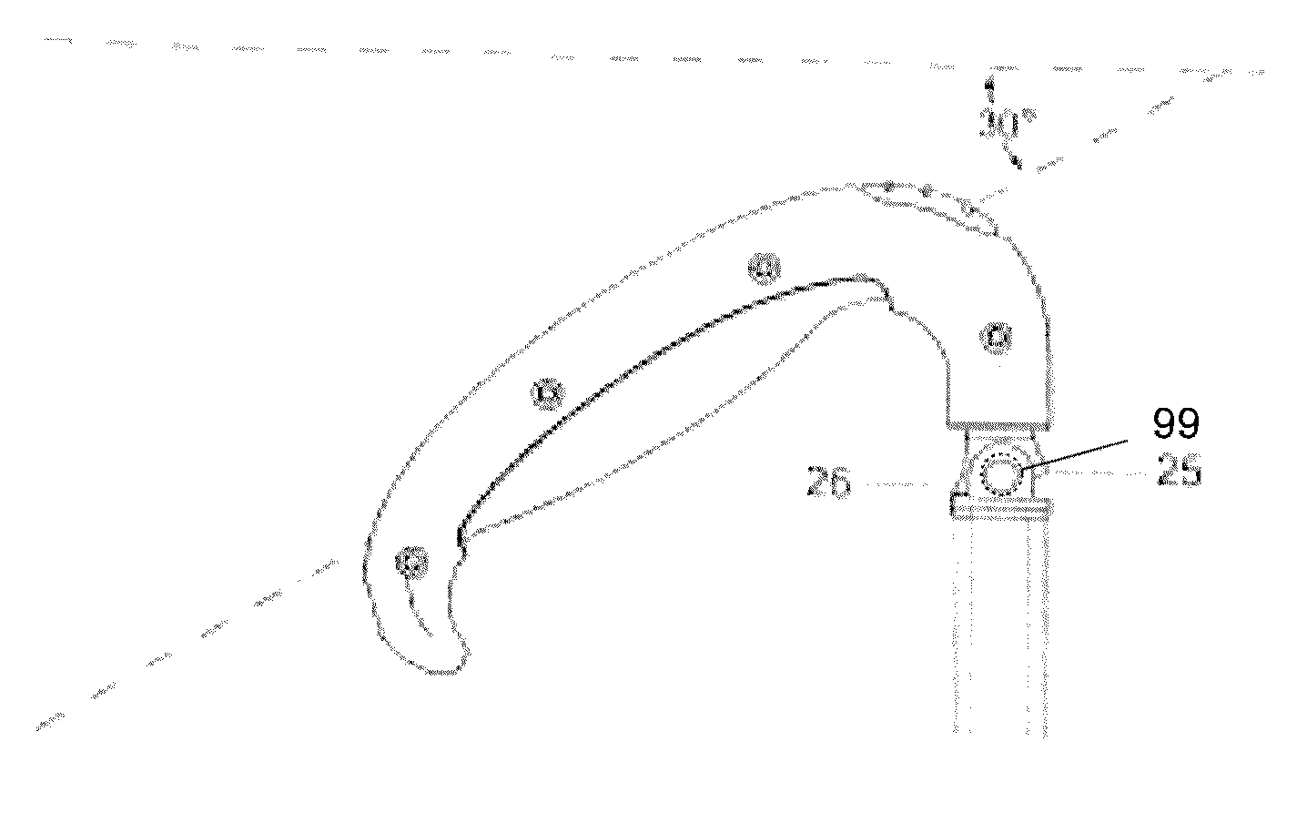 Handle apparatus with cantilevered handle grip for luggage case