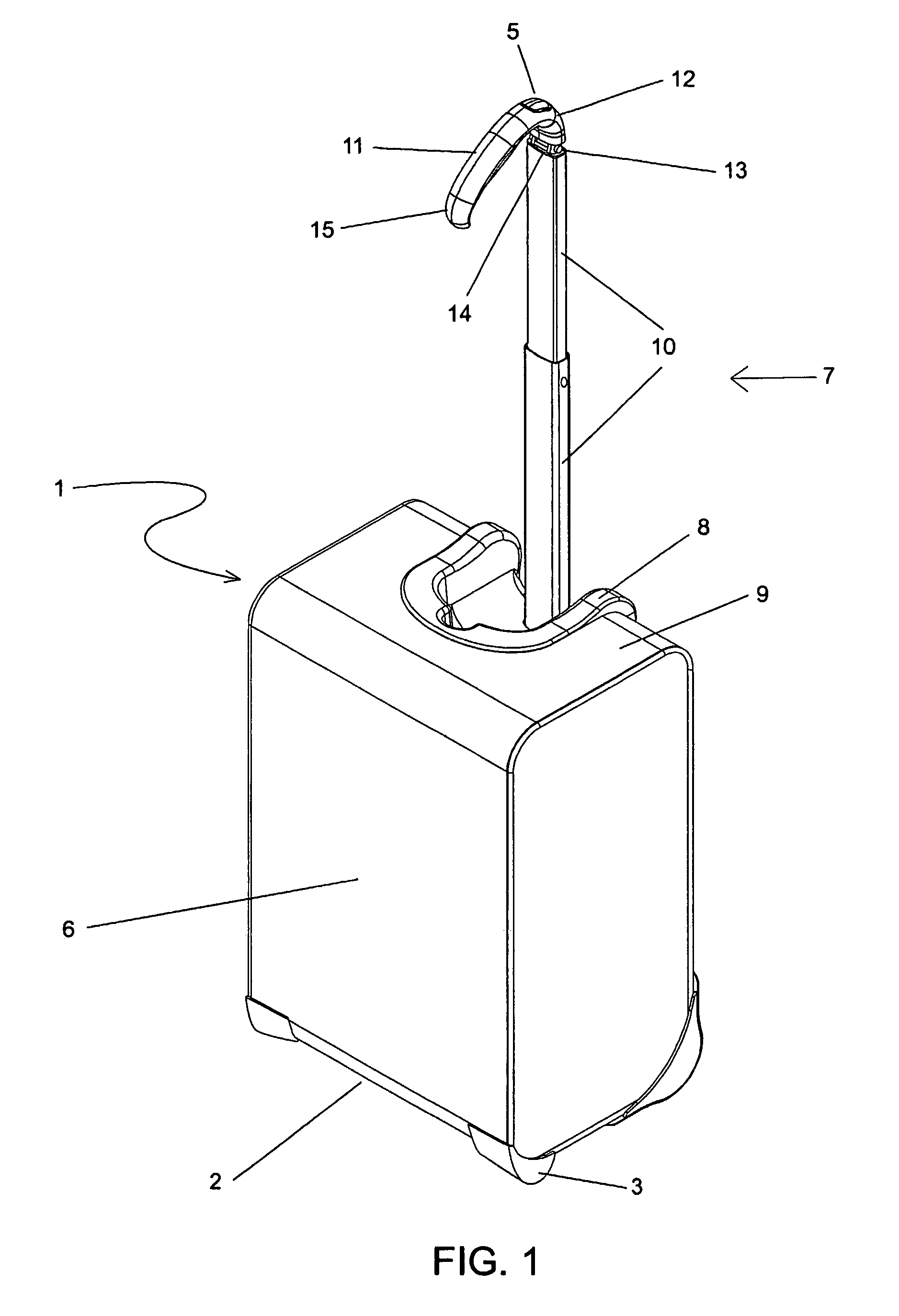 Handle apparatus with cantilevered handle grip for luggage case