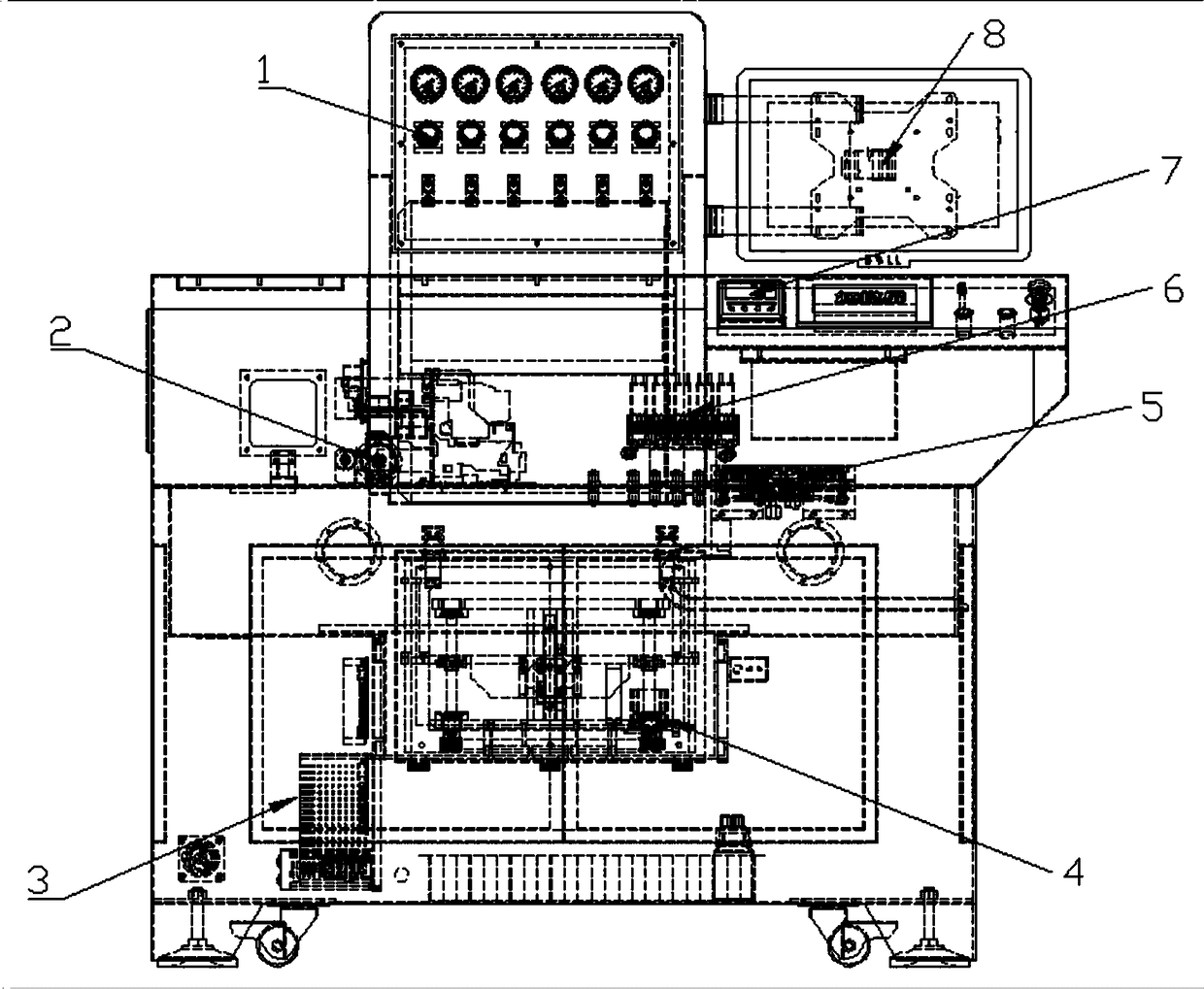 High-throughput micro full-automatic DNA (deoxyribonucleic acid) synthesis equipment