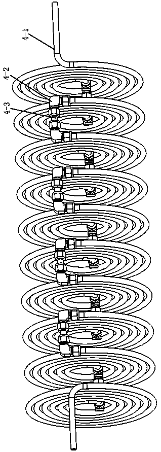 Sheet-like series shell-and-tube type heat exchanger