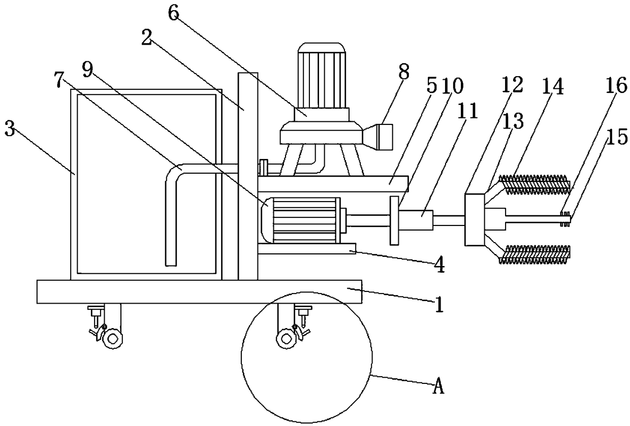 Material pneumatic conveying device cleaning device