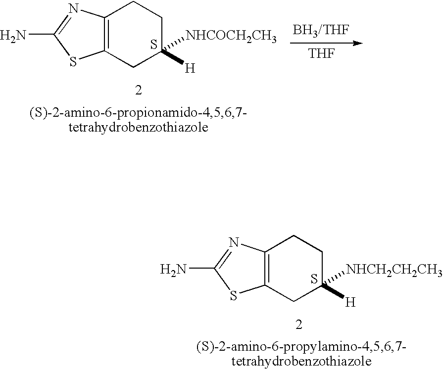 Process for the reduction of (S)-2-amino-6-propionamido-4,5,6,7-tetrahydrobenzo-thiazole