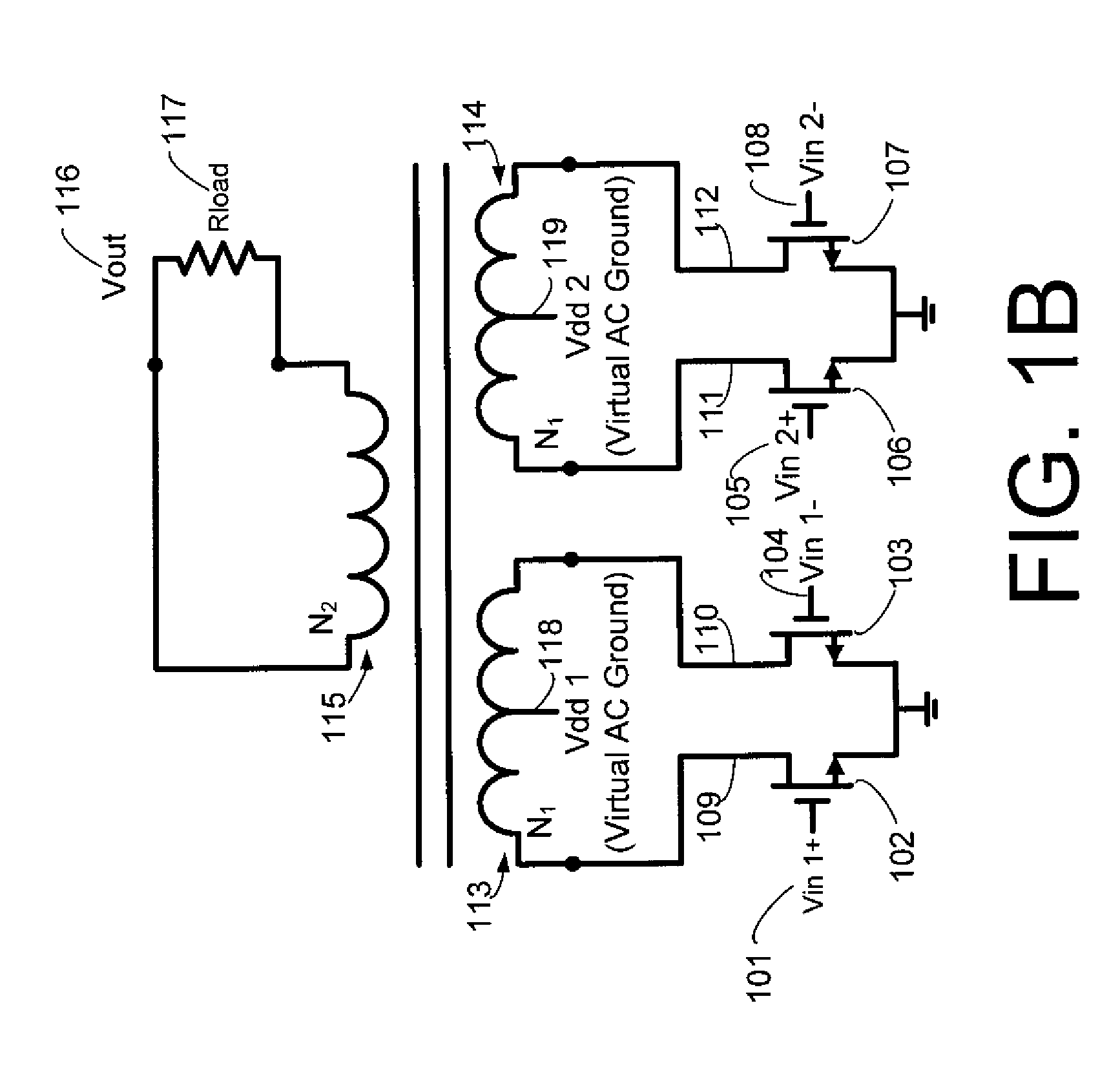 Systems and methods for power amplifiers with voltage boosting multi-primary transformers