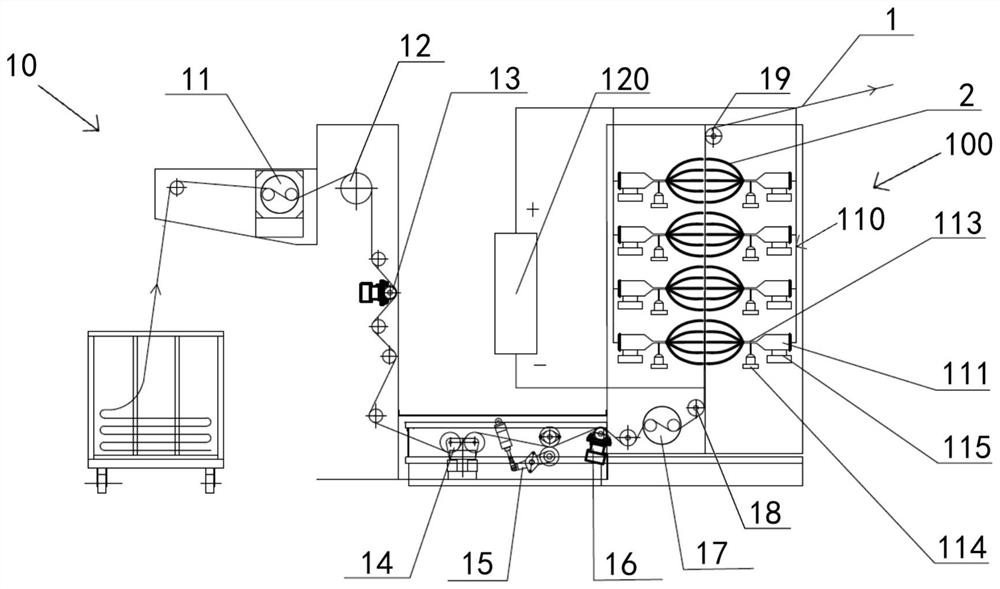 Field jet fabric dyeing method and field jet fabric dyeing system