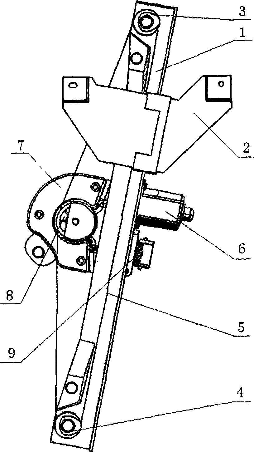 Rope wheel type glass elevator