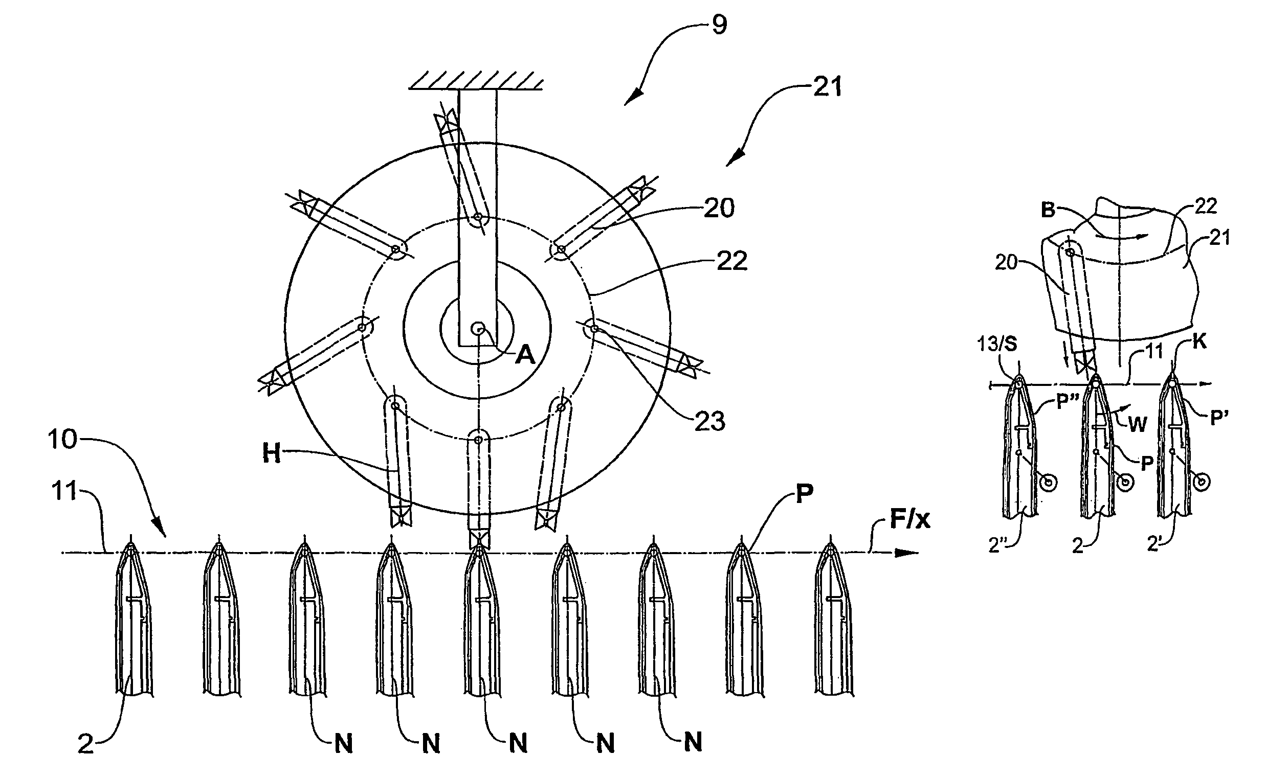 Gathering and stitching machine