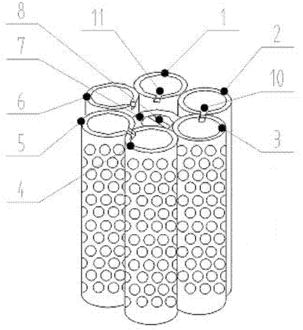 Integrated heating core for built-in porous heater and manufacturing method thereof