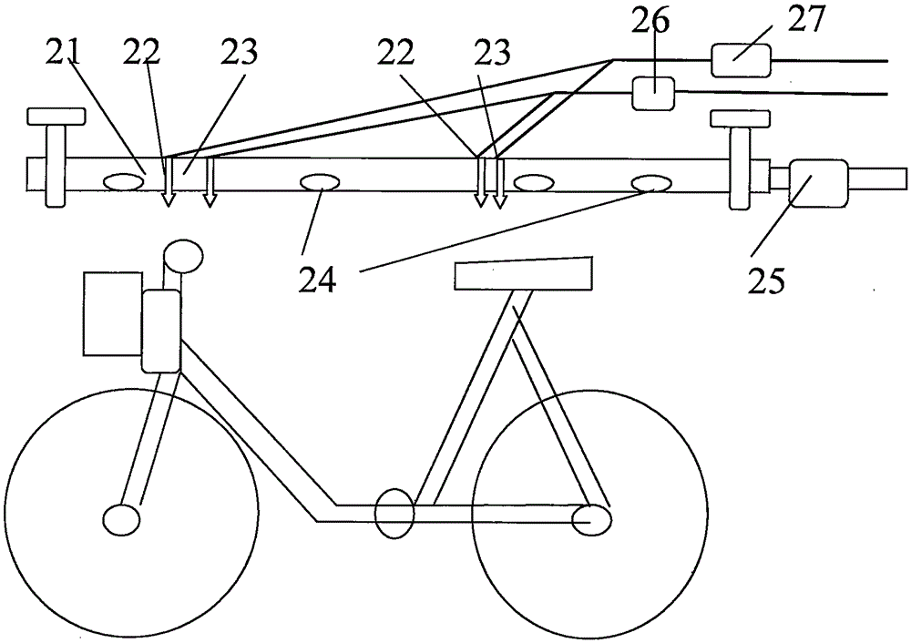 Disinfecting and cleaning machine for public bike