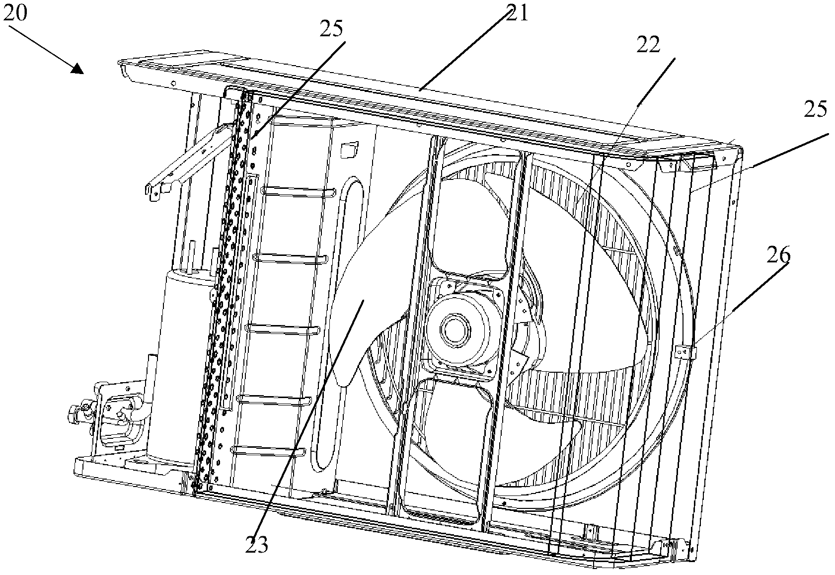 Installing structure for air outlet grid of outdoor unit of air conditioner