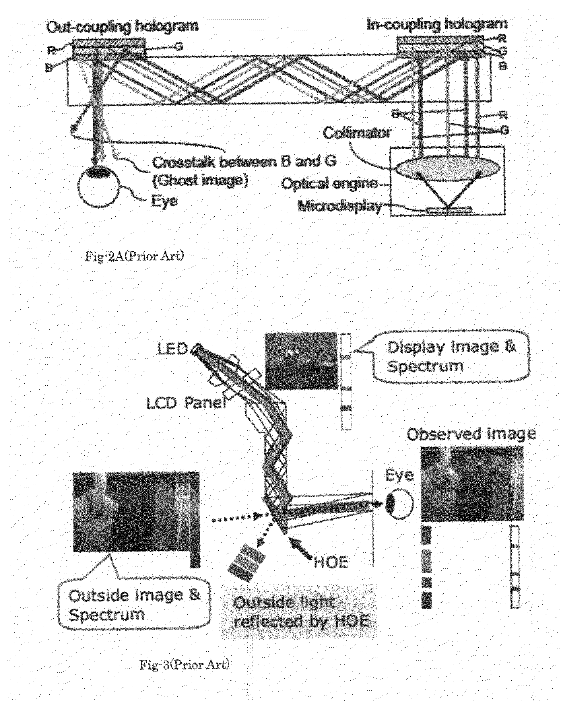 See Through Display enabling the correction of visual deficits