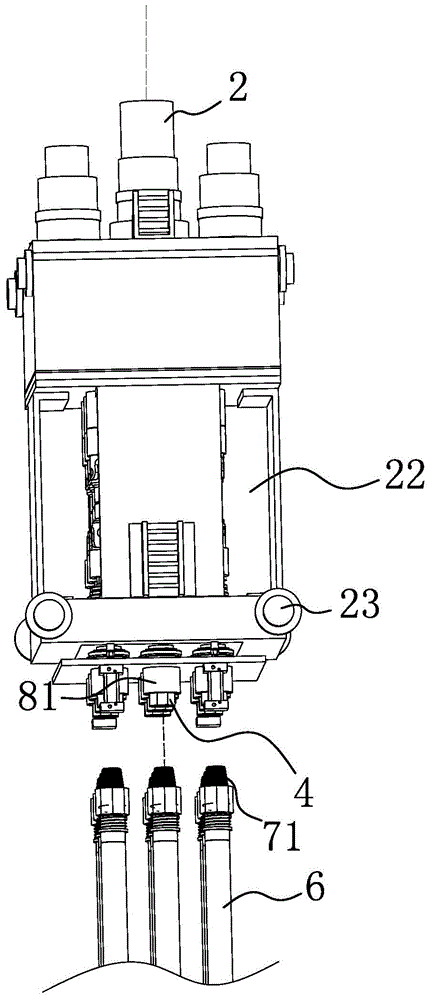 Drill pipe dismounting device for pile driver