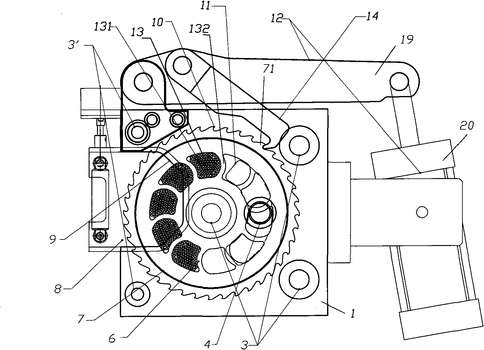 Rotary filter for purifying fusant of plastic extrusion system