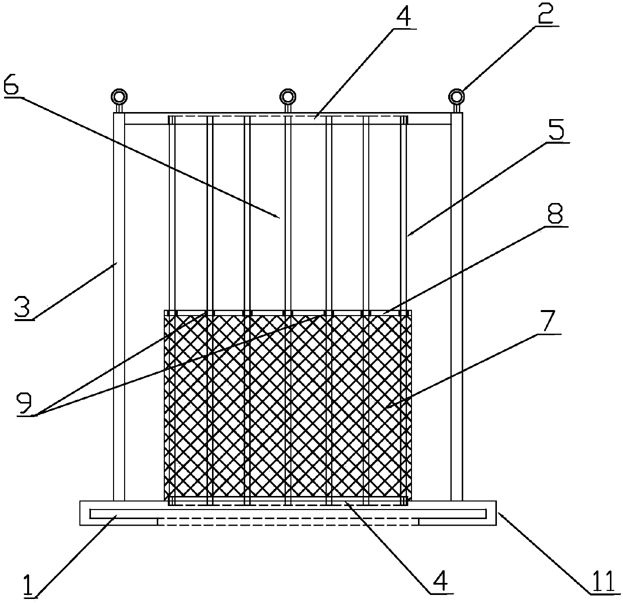 An electromechanical installation high-altitude operation safety net cage