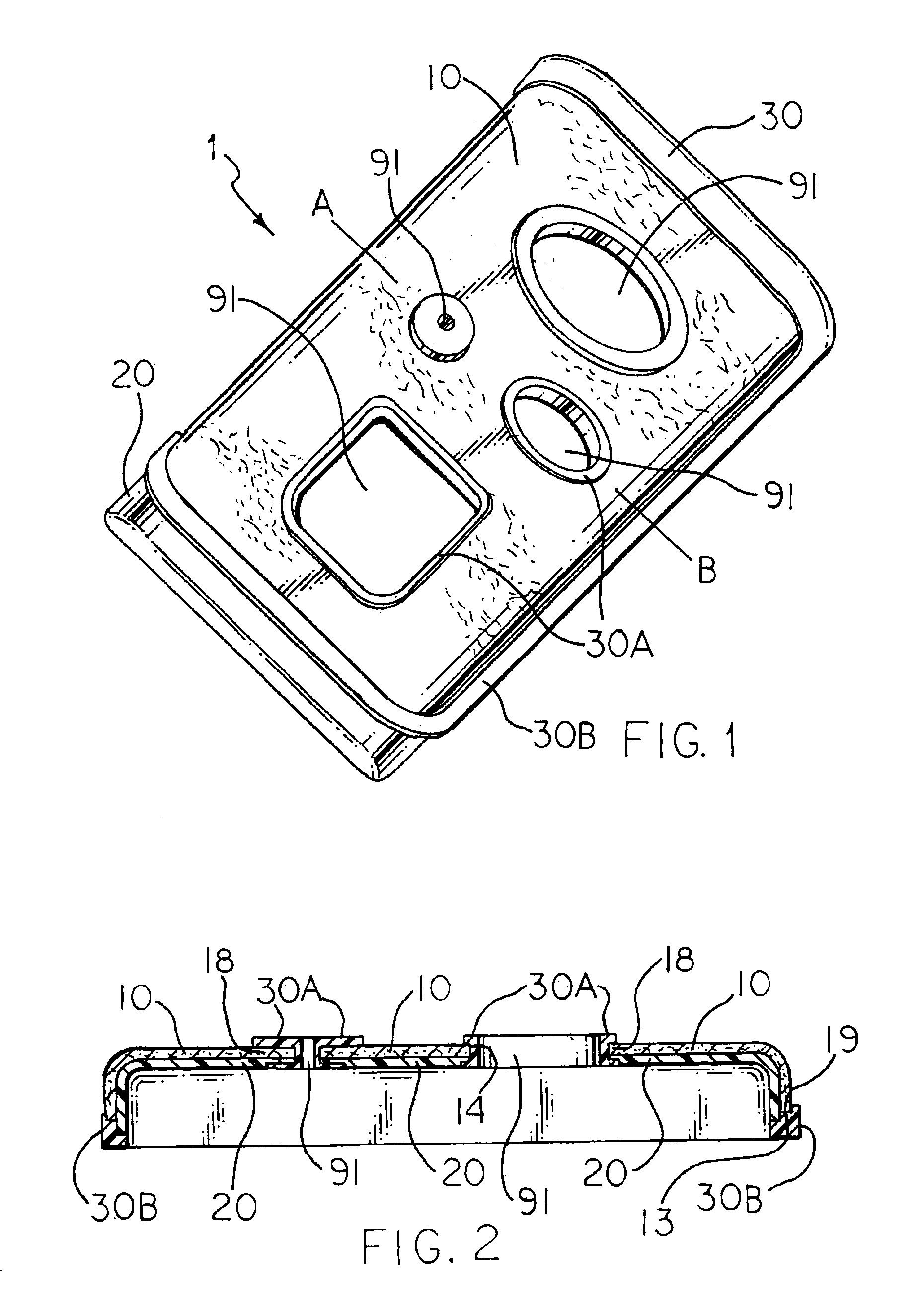 Molded parts with fabric surface areas and processes for their production