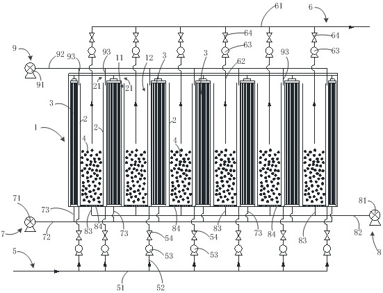 Membrane aeration bioreactor-granular sludge integrated sewage treatment device and method