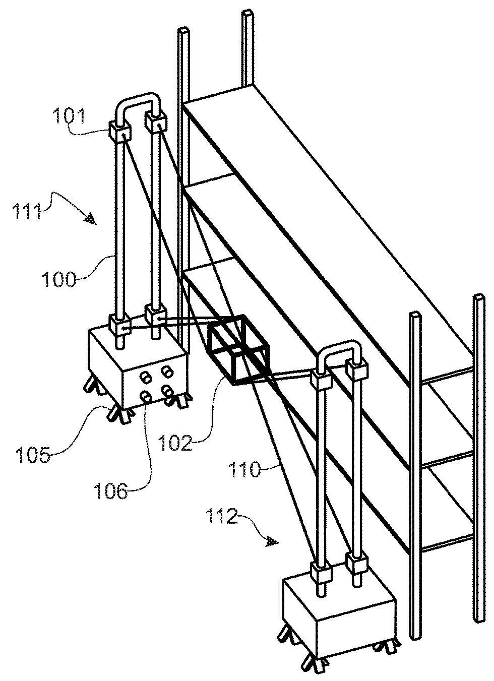 Reconfigurable moble cable robot