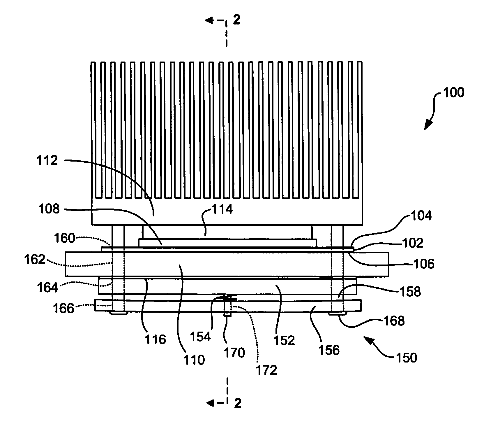 Method and Apparatus for Electrically Connecting Two Substrates Using a Resilient Wire Bundle Captured in an Aperture of an Interposer by a Retention Member