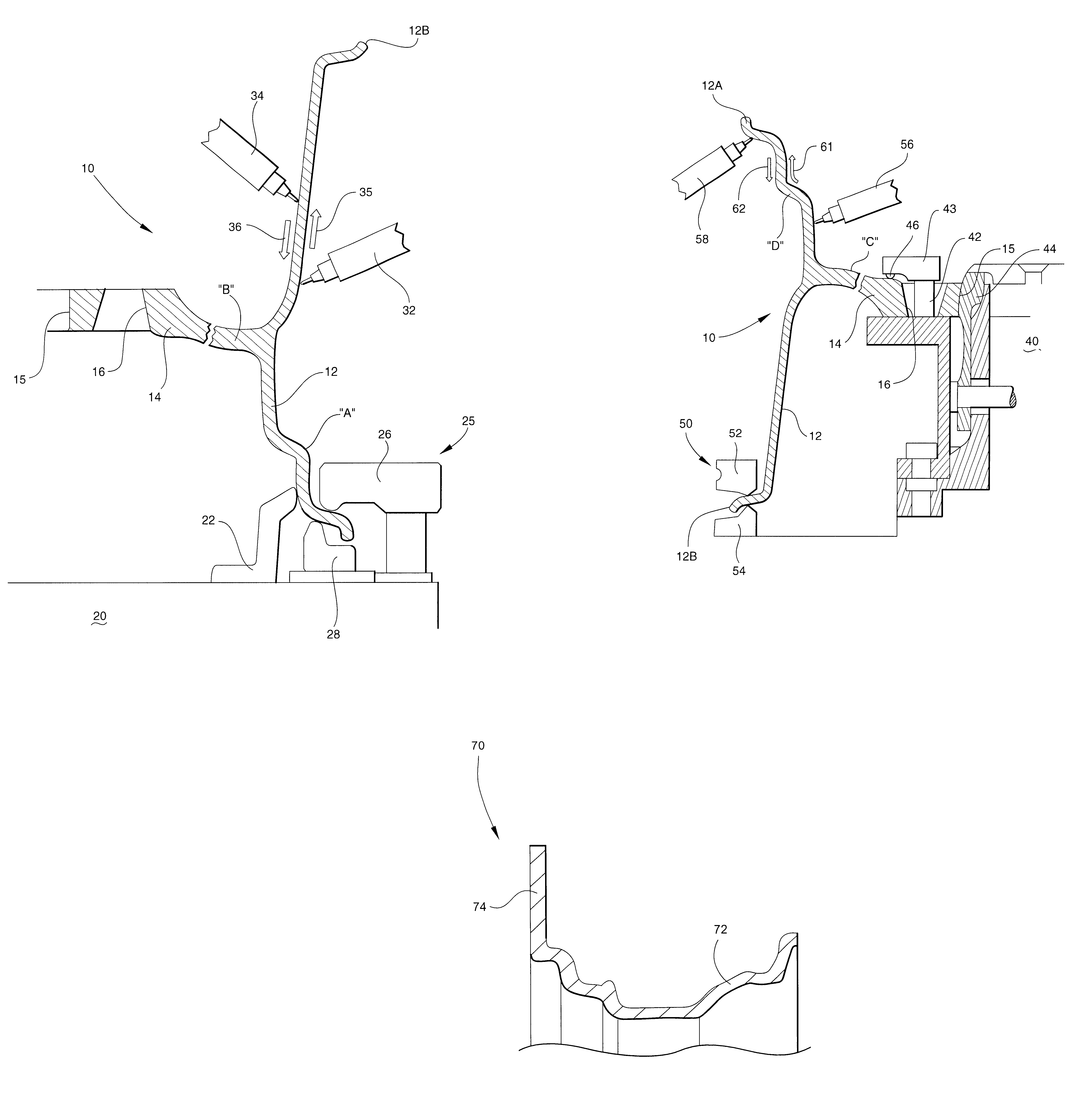 Method of manufacturing a wheel rim for a two-piece vehicle wheel assembly