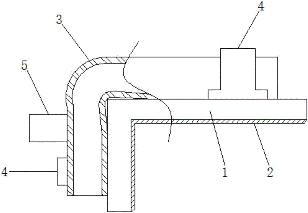 Cable protection clamp at table