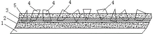 Industrial abrasive band based on chopped linen fibers