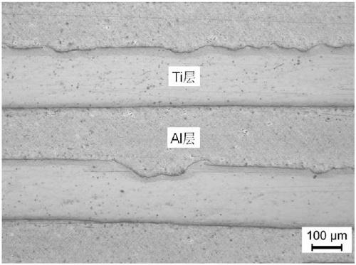 Rapid preparation method of composite material ti/al3ti based on ultrasonic consolidation forming