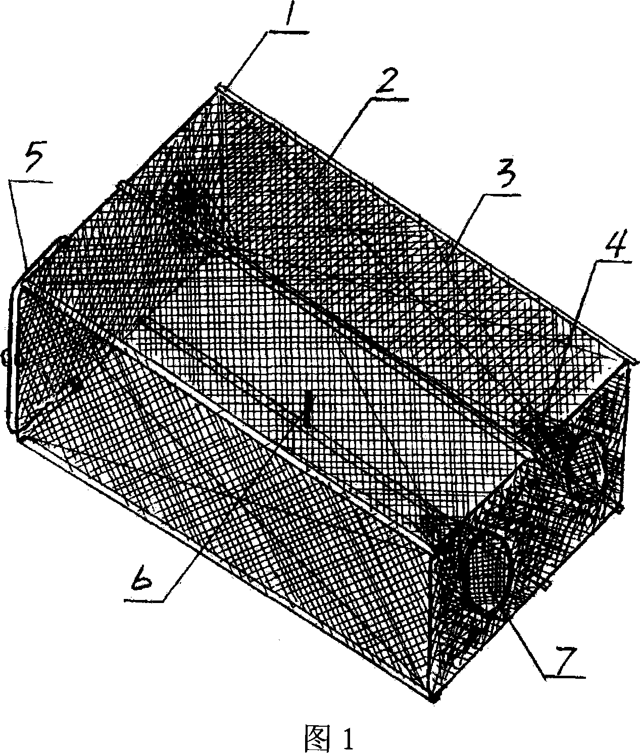 Method for catching shrimps by using corf