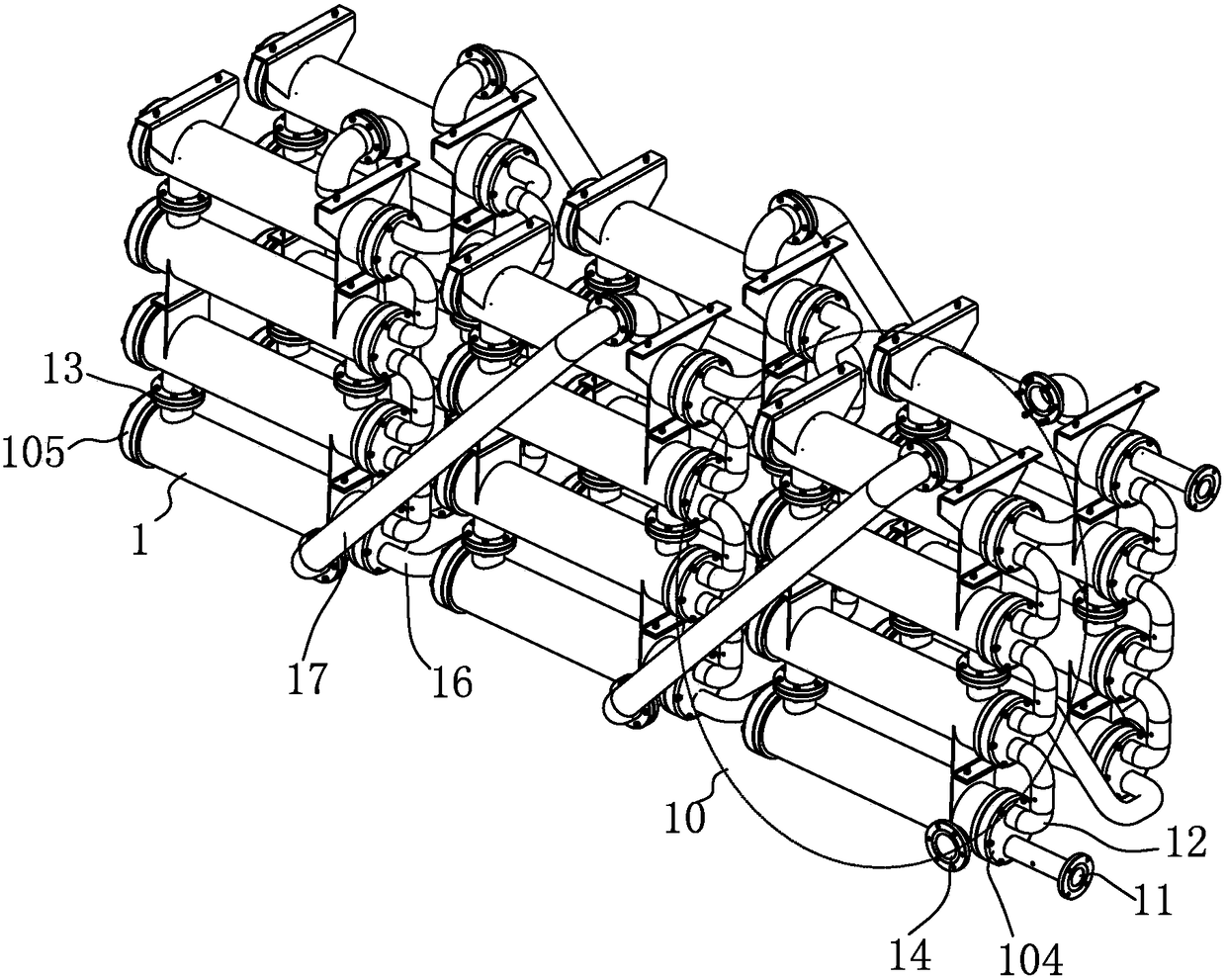 A shell and tube condenser