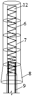 Construction device for pile splicing of existing pile foundation in soil