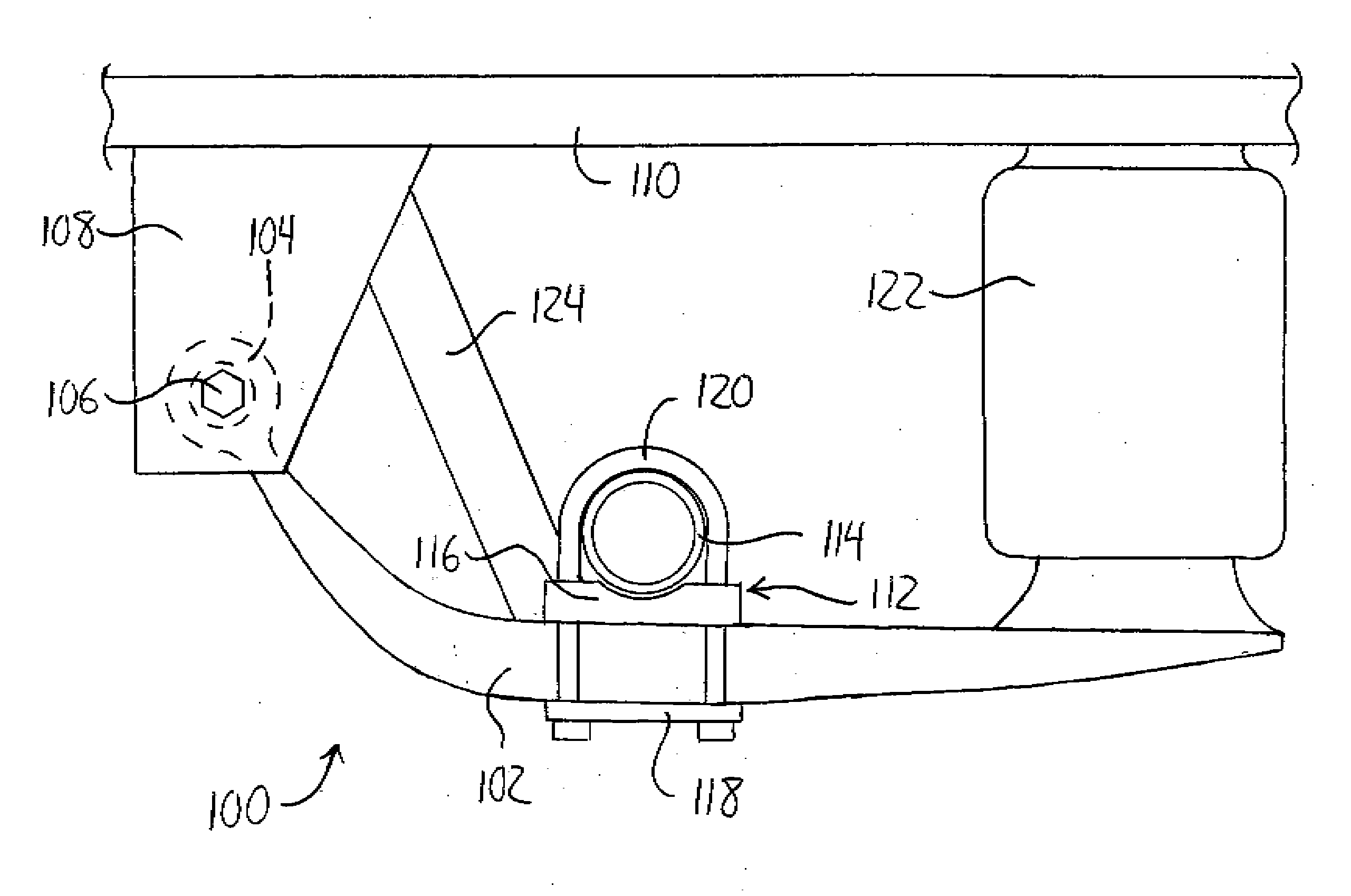 Elongate spring member having bushing mounts with improved bushing retention characteristics