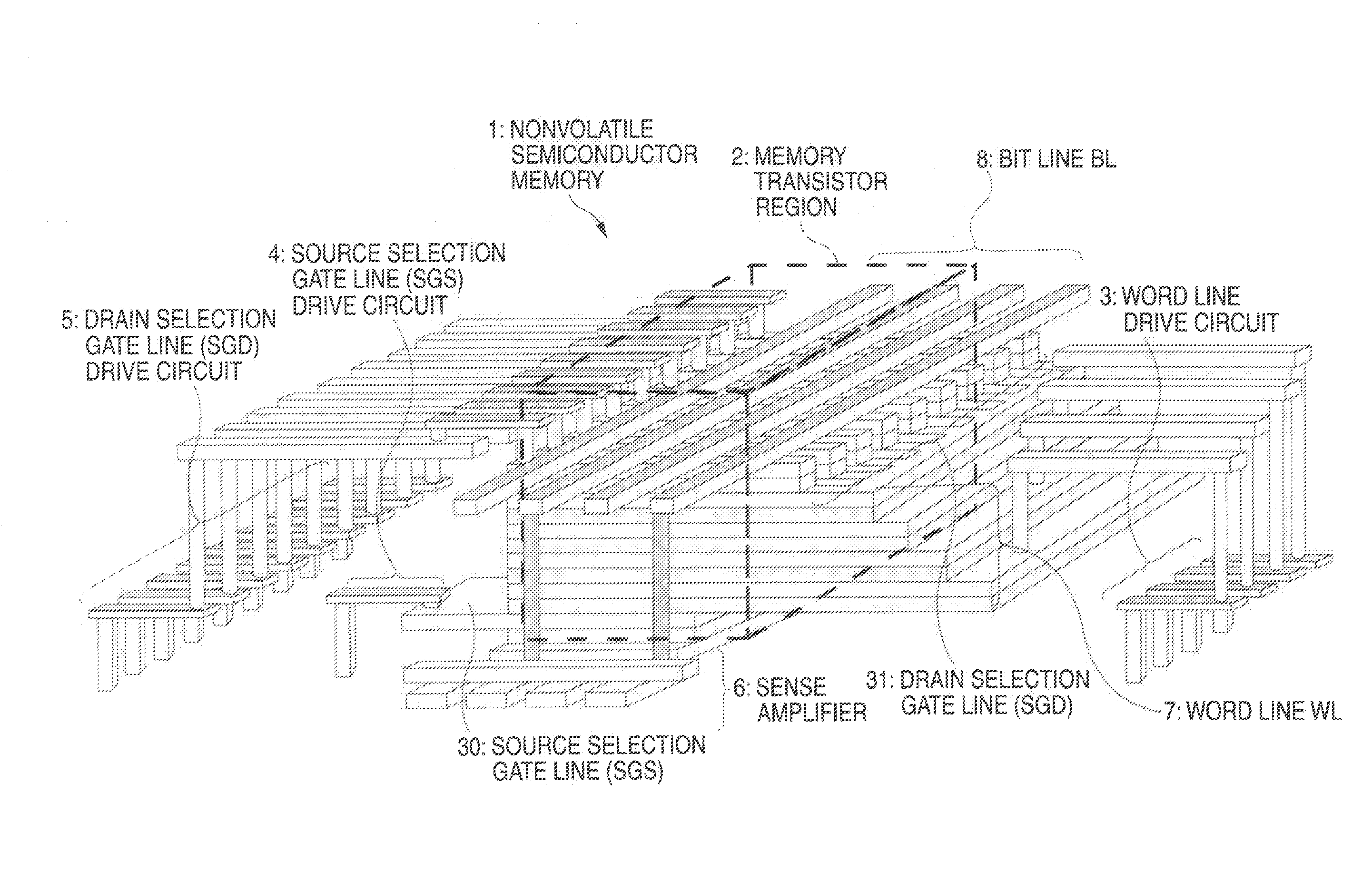 Nonvolatile semiconductor memory  and method for manufacturing the same