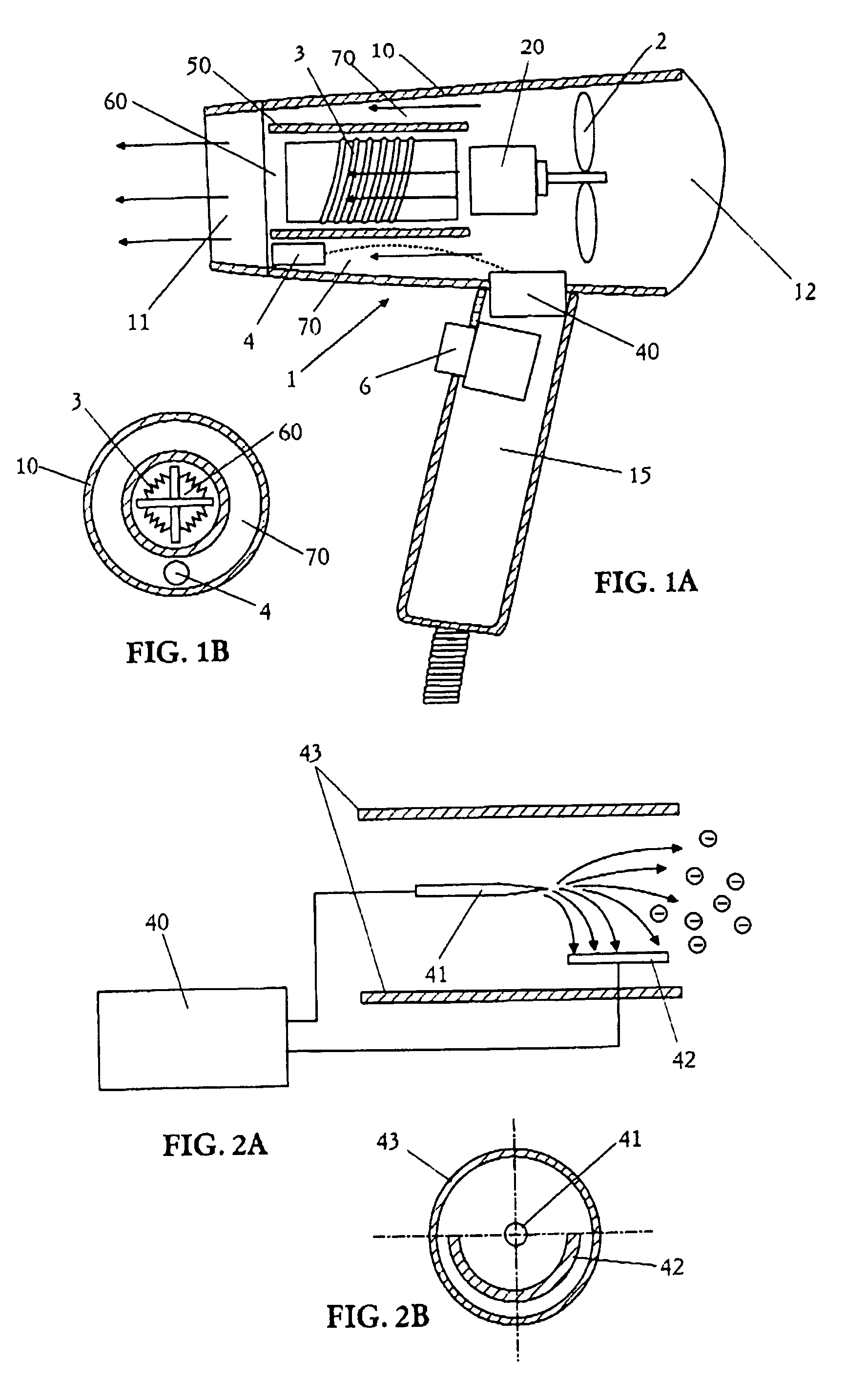 Hair dryer with minus ion generator