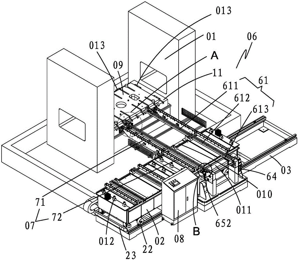 Automatic die changing system for punching machine