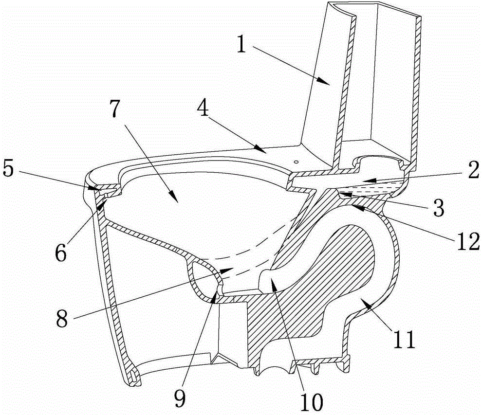 Water-saving siphoning type toilet