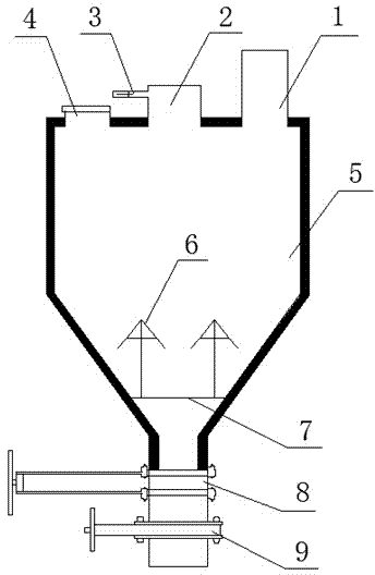 Lime bin with material blocking preventive function