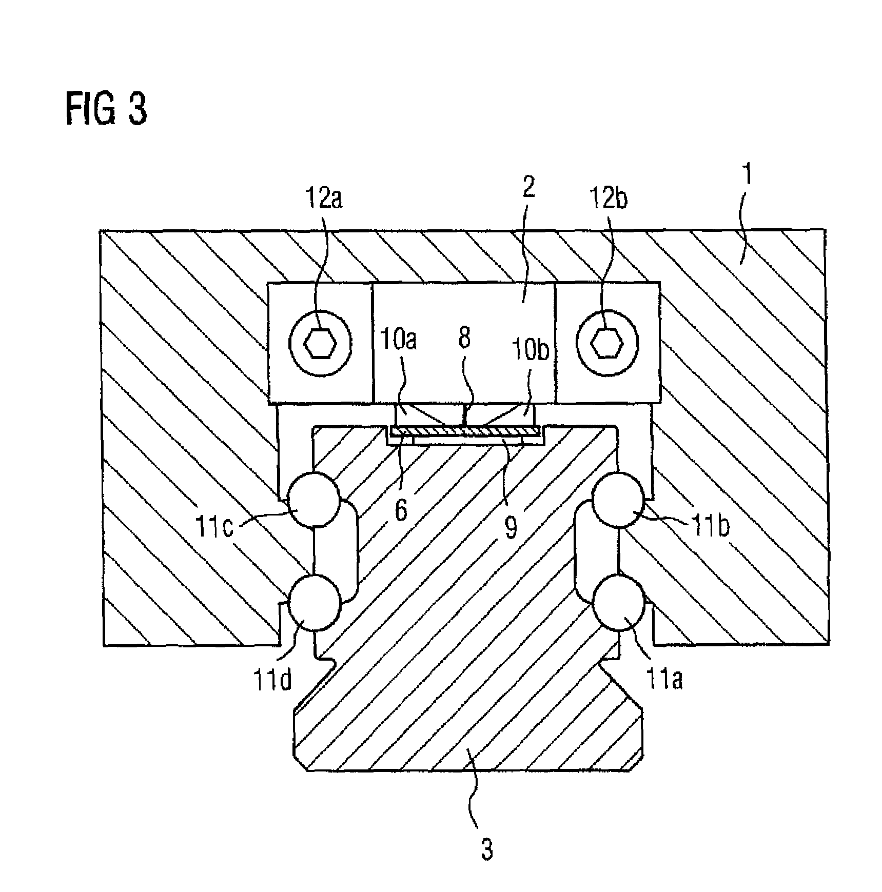 Guiding device with measuring scale for guiding a moveable machine element of a machine