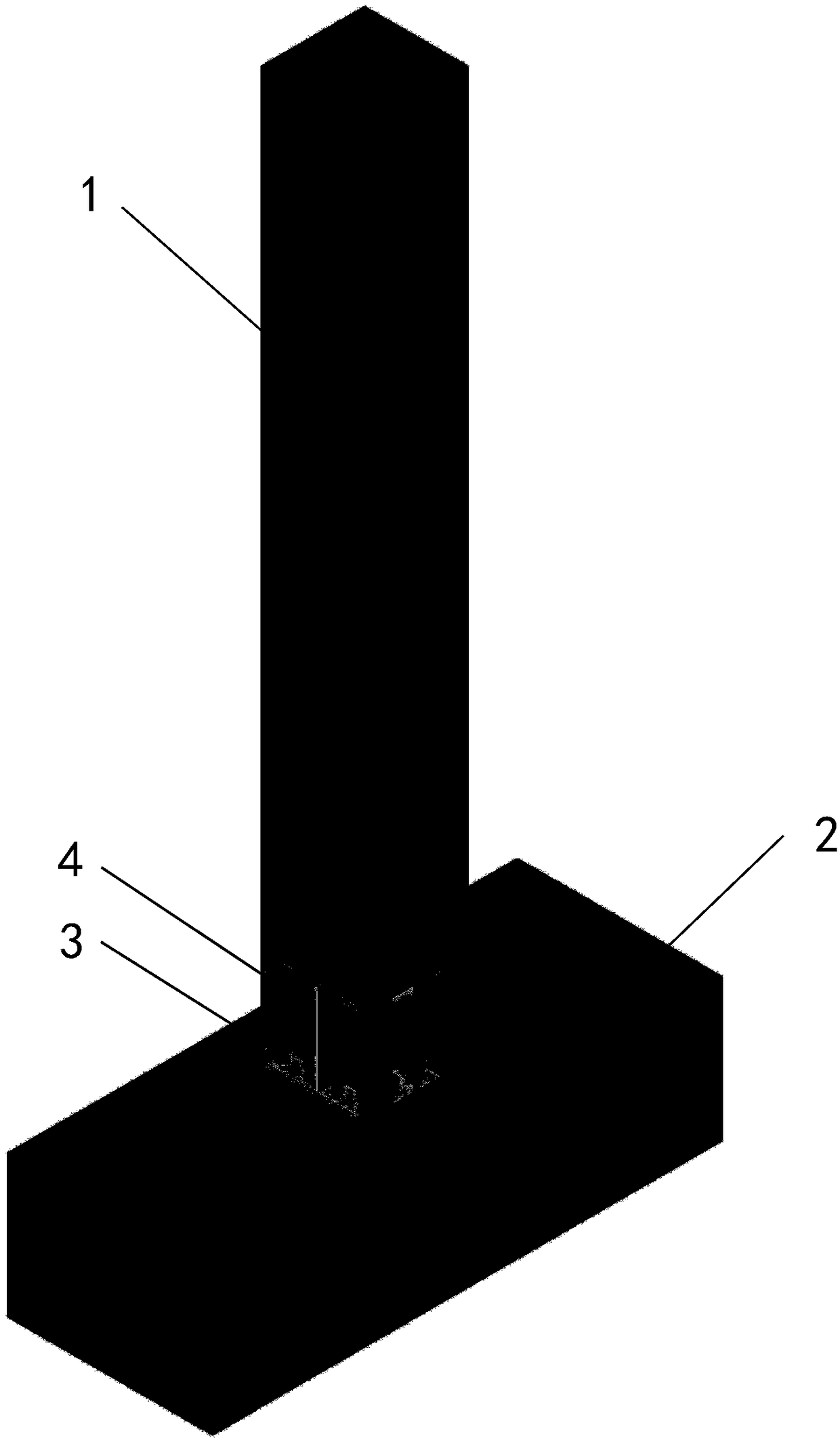 Detachable assembly type column and foundation ductile joint connection mode