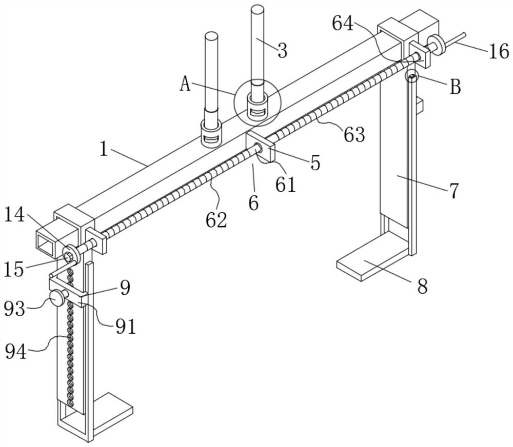 Bridge frame air pipe pre-embedded control device