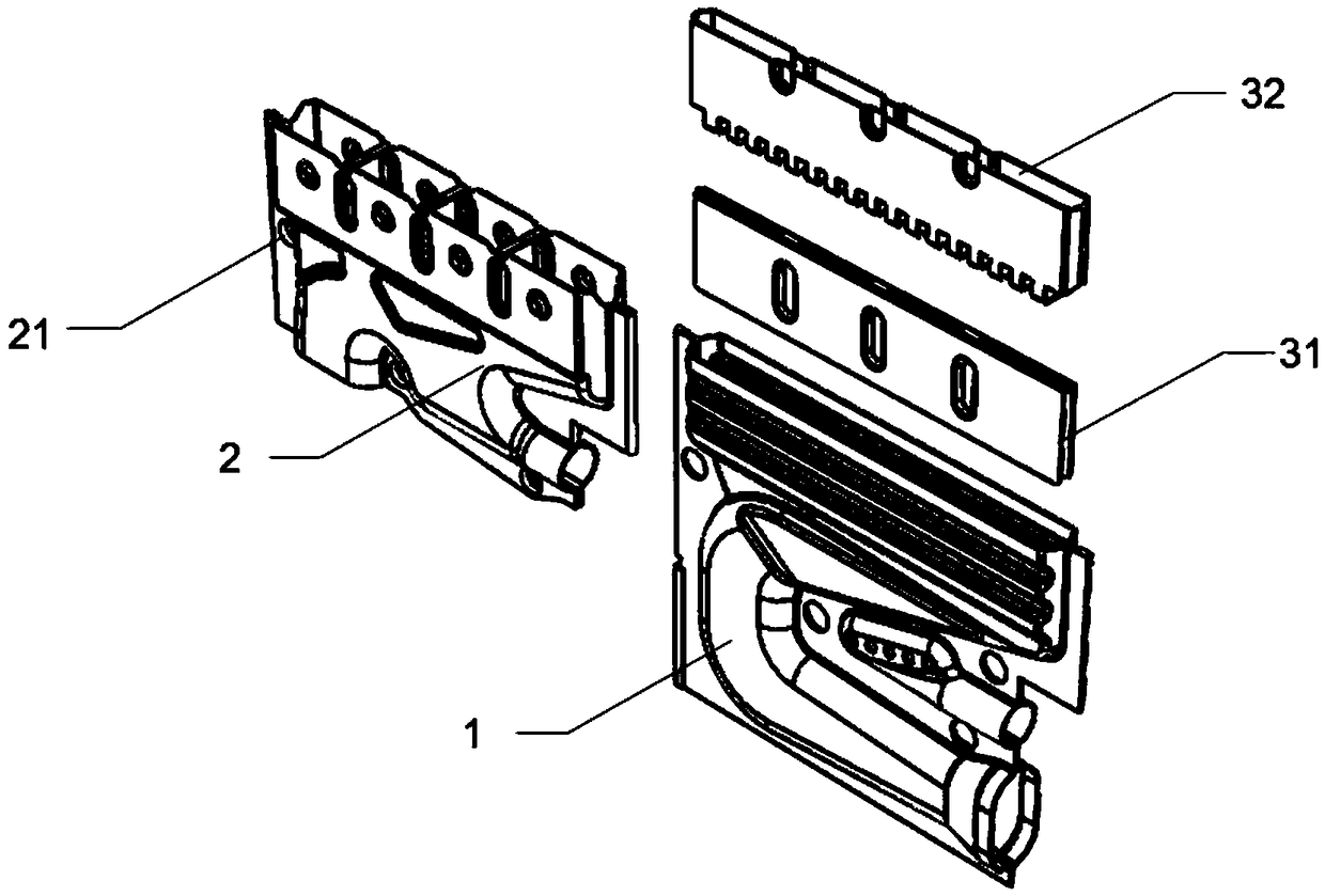 Rich-lean gas burner and mounting method thereof